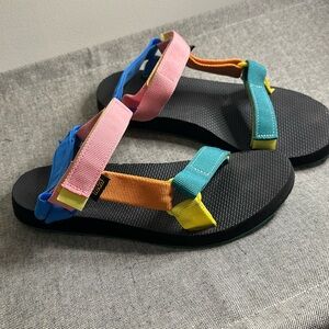 Teva Original Universal Sandals 90's Multi Color Block 1003987 Women's Size 8